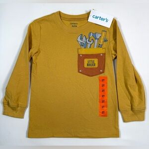 NWT CARTERS Boys Little Builder Shirt 2T Long Sleeve NEW Construction Outdoor